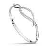 Kit Heath Entwine Twine Twist Pavé Hinged Bangle