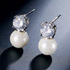 Nevya Pearl & Crystal Bridal Stud Earrings