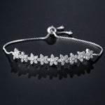 Isabella Crystal Floral Draw String Bridal Bracelet