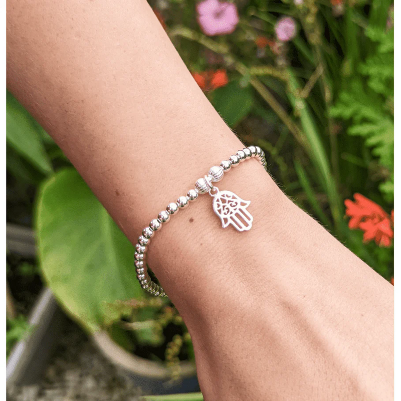 Dollie Jewellery Silver Hand of Hamsa Bracelet