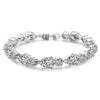 Louella Pear & Round Crystal Bridal Bracelet