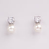 Nevya Pearl & Crystal Bridal Stud Earrings