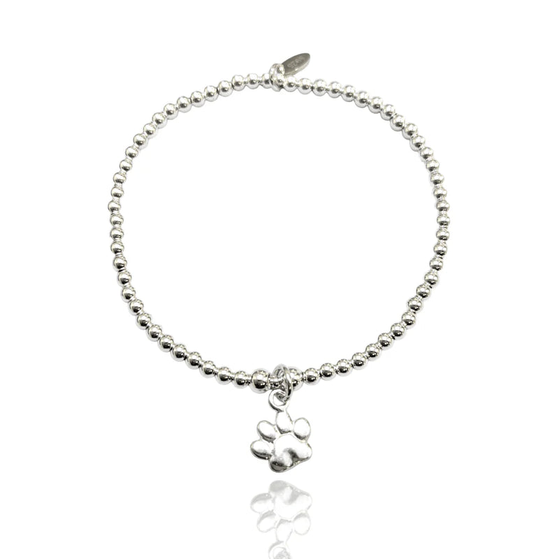 Dollie Jewellery Silver Paw Print Bracelet