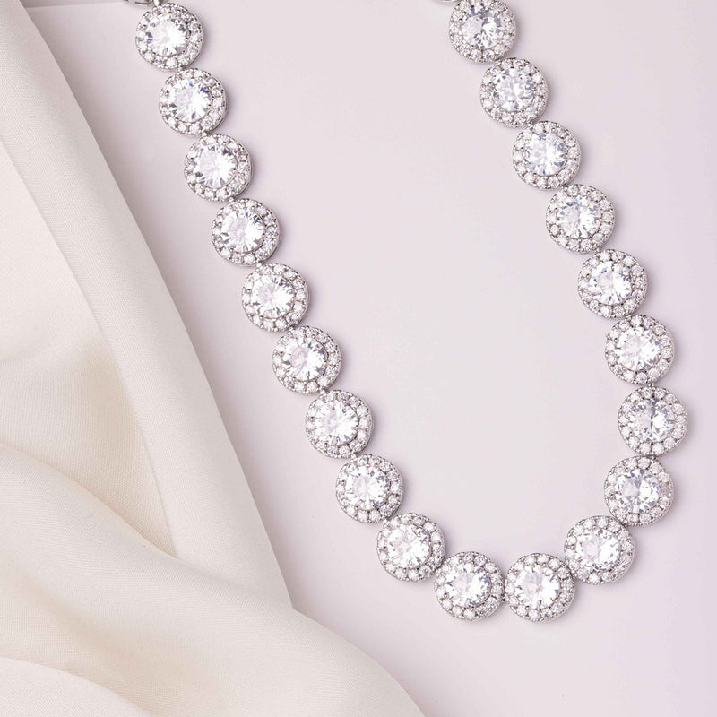 Hana Halo Collar Crystal Bridal Necklace
