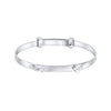 D for Diamond Sterling Silver Expanding Baby Bangle