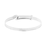 D For Diamond Sterling Silver Diamond Set Babies Expanding Bangle