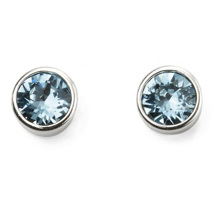 Silver Crystal Birthstone Earrings