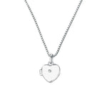 D for Diamond Heart Locket with Diamond