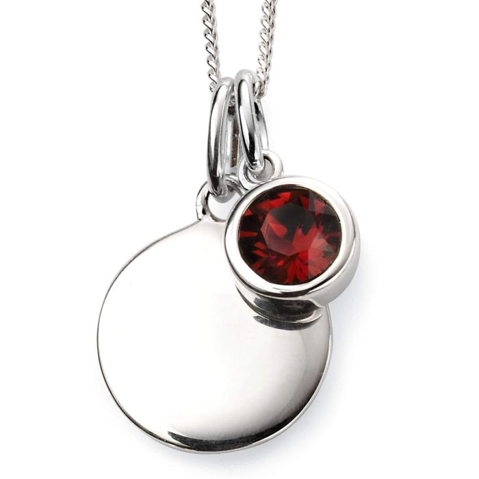 Silver Crystal Birthstone Necklace