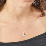 Silver Crystal Birthstone Necklace