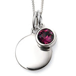 Silver Crystal Birthstone Necklace