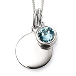 Silver Crystal Birthstone Necklace