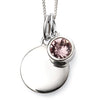 Silver Crystal Birthstone Necklace