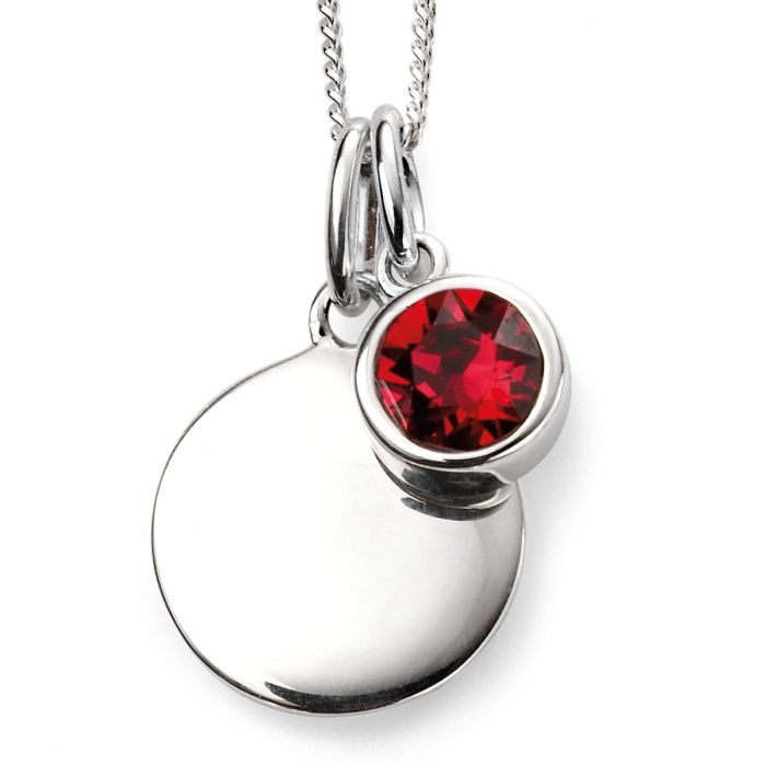 Silver Crystal Birthstone Necklace