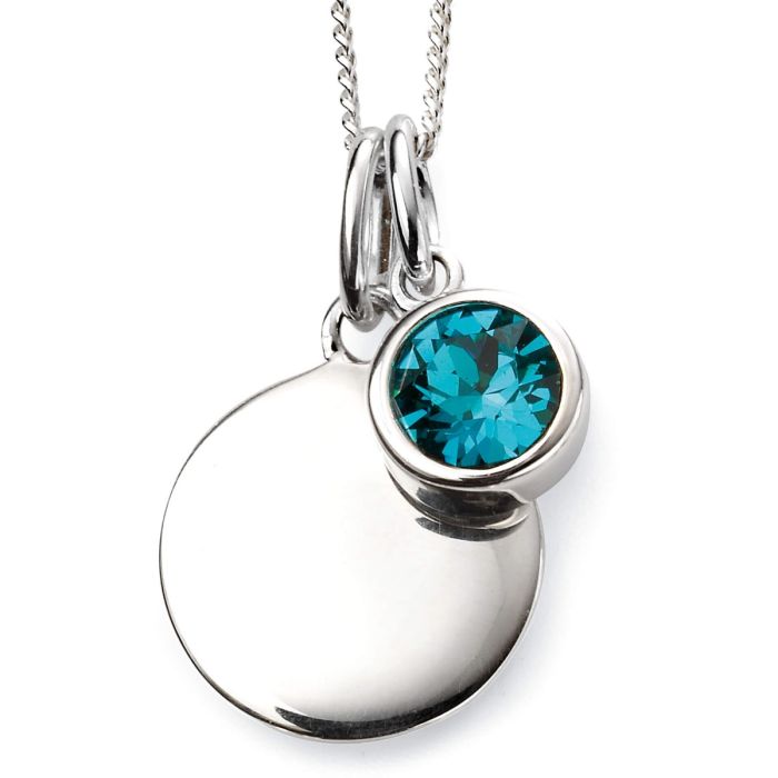 Silver Crystal Birthstone Necklace