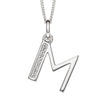 Silver Initial Pendant with CZ