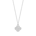 Silver & Co London Cubic Zirconium Clover Necklace