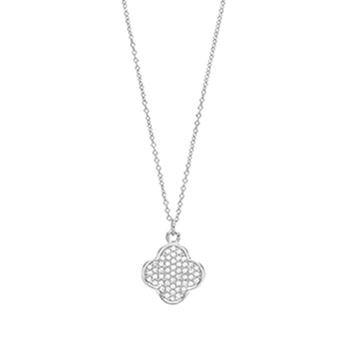 Silver & Co London Cubic Zirconium Clover Necklace