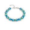 Nomination Symbiosi bracelet, 2-tone Light Blue-Green stones