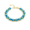 Nomination Symbiosi bracelet, 2-tone Light Blue-Green stones