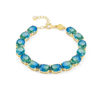 Nomination Symbiosi bracelet, 2-tone Light Blue-Green stones