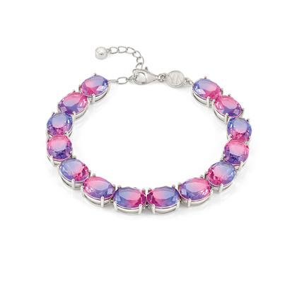 Nomination Symbiosi bracelet, 2-tone Pink-Purple stones