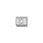 A-Z INITIAL SILVER WITH CUBIC ZIRCONIUM NOMINATION CHARMS