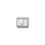 A-Z INITIAL SILVER WITH CUBIC ZIRCONIUM NOMINATION CHARMS