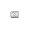 A-Z INITIAL SILVER WITH CUBIC ZIRCONIUM NOMINATION CHARMS