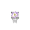 PURPLE FLOWER, AND CUBIC ZICONIUM BUTTERFLY NOMINATION CHARM