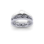 Ladies 18ct White Gold Bespoke Design Filigree Wedding Ring
